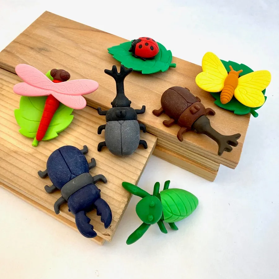 382961 IWAKO BUG HUNT ERASER CARD-SINGLE