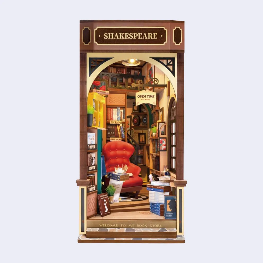 3D Booknook & Wonderland Bookends Kit - Bookstore Book Nook