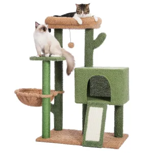 41" Cactus Cat Scratching Post / Tree / Pole - Green
