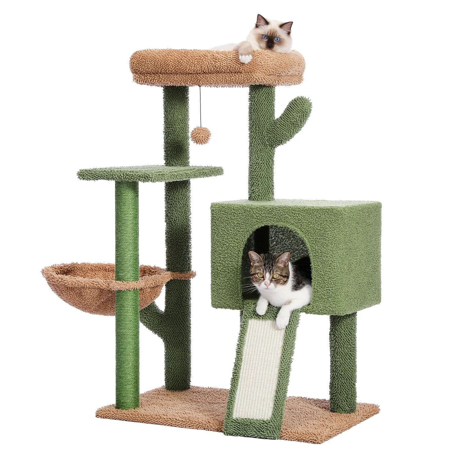 41" Cactus Cat Scratching Post / Tree / Pole - Green