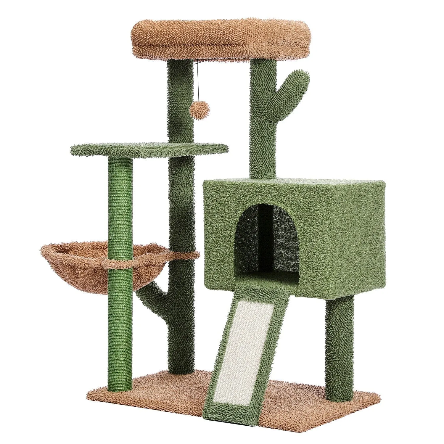 41" Cactus Cat Scratching Post / Tree / Pole - Green