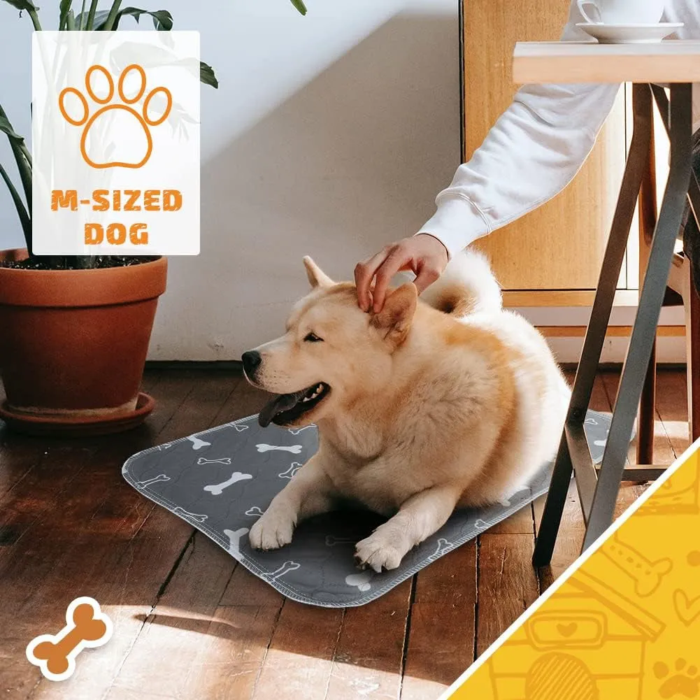 6Pack Washable Pee Pads for Dogs 24 X 16 Inch Reusable Puppy Pads, High Urine Absorption Waterproof Puppy Pad Reusable Potty Pads for Dogs Whelping Potty Training