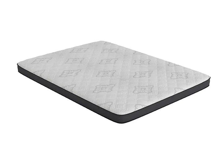 6" Full Tight Top Foam Mattress - Santa Barbara  Full Mattress White and Charcoal | Coaster