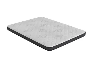 6" Full Tight Top Foam Mattress - Santa Barbara  Full Mattress White and Charcoal | Coaster