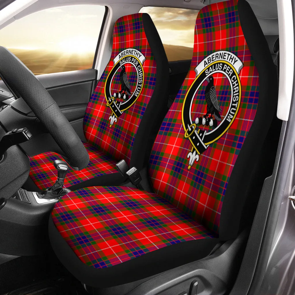Abernethy Tartan Car Seat Cover with Family Crest