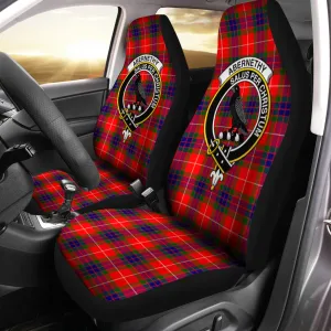 Abernethy Tartan Car Seat Cover with Family Crest