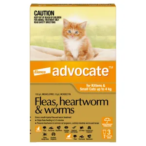 Advocate for Kittens & Cats Under 4kg 3 Months