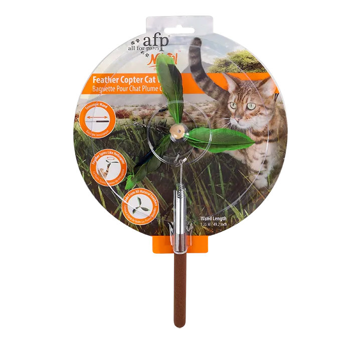 AFP  Feather Copter Cat Wand-Green