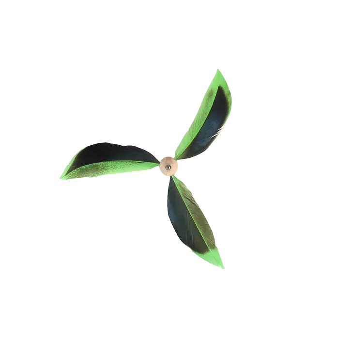 AFP  Feather Copter Cat Wand-Green