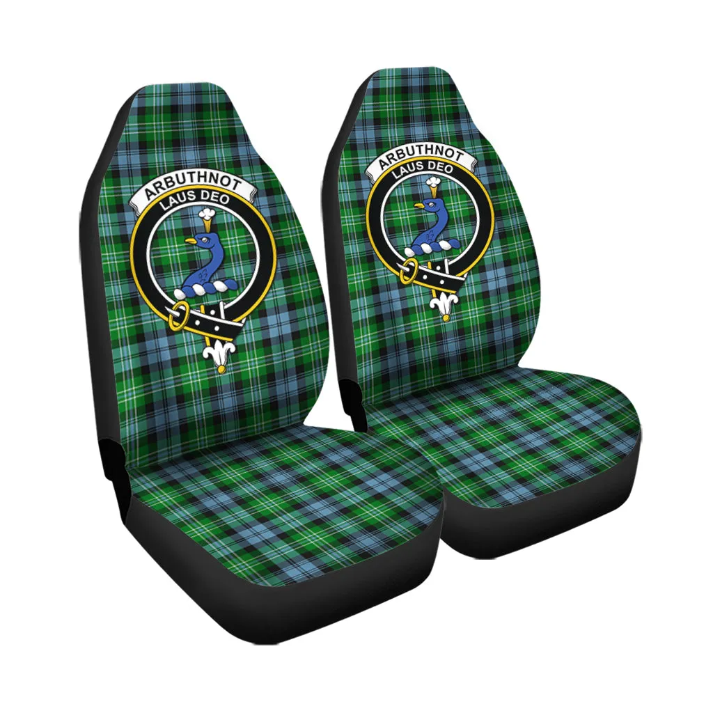 Arbuthnot Ancient Tartan Car Seat Cover with Family Crest