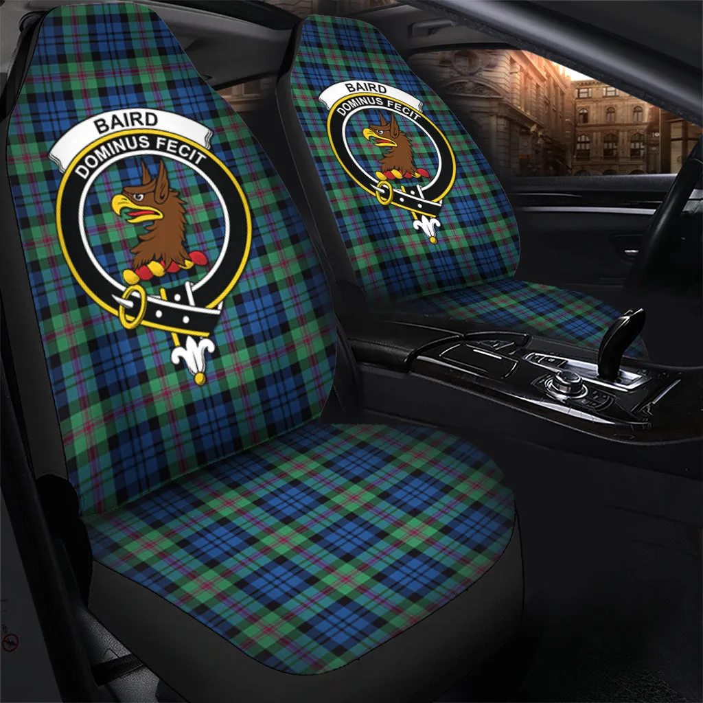 Baird Ancient Tartan Car Seat Cover with Family Crest