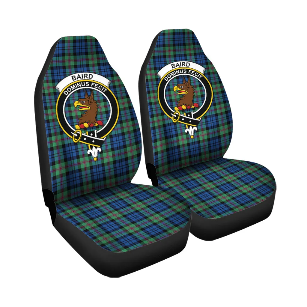 Baird Ancient Tartan Car Seat Cover with Family Crest