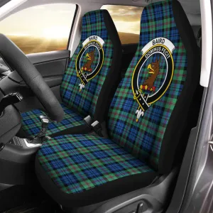 Baird Ancient Tartan Car Seat Cover with Family Crest