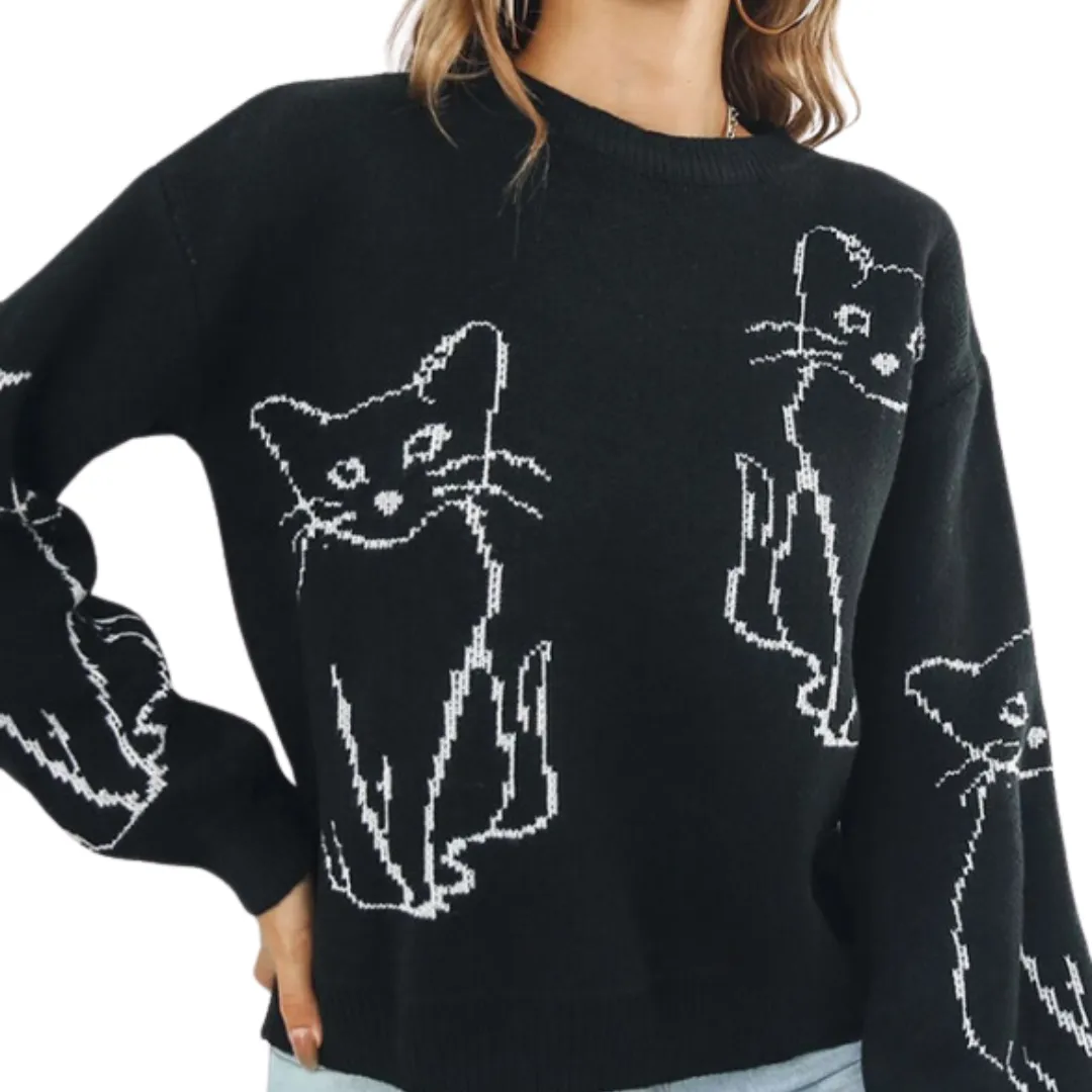 Black Cat Sweater