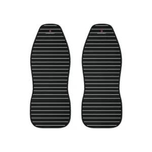 Black White Striped Car Seat Covers, Black and White 2-Pcs (48.03" × 18.50") Set Best Car Accessories Essential Premium Quality Best Soft Luxury Car Seat
