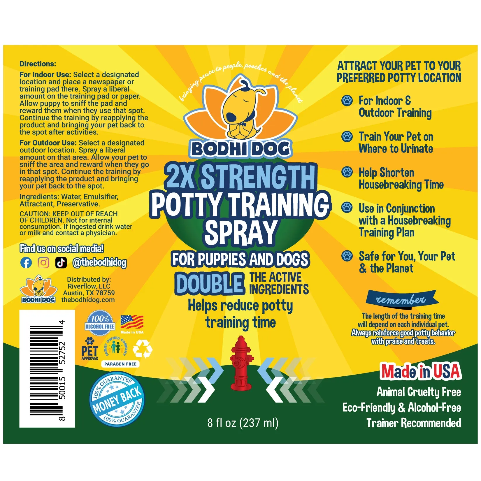 Bodhi Dog Extra Strength Potty Training Spray | Indoor Outdoor Potty Training Aid for Dogs & Puppies | Puppy Potty Training for Potty Pads | Made in USA