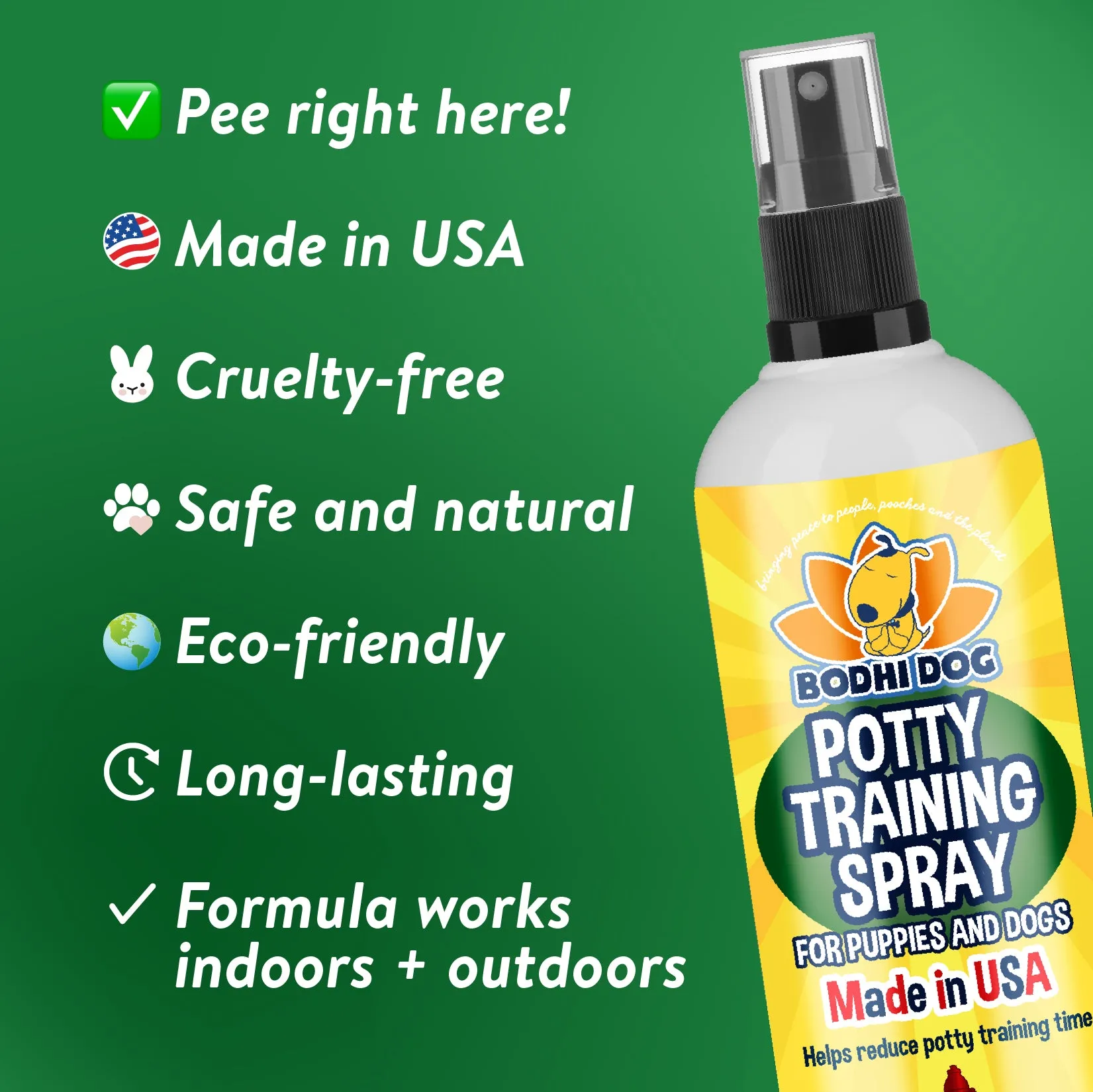 Bodhi Dog Extra Strength Potty Training Spray | Indoor Outdoor Potty Training Aid for Dogs & Puppies | Puppy Potty Training for Potty Pads | Made in USA