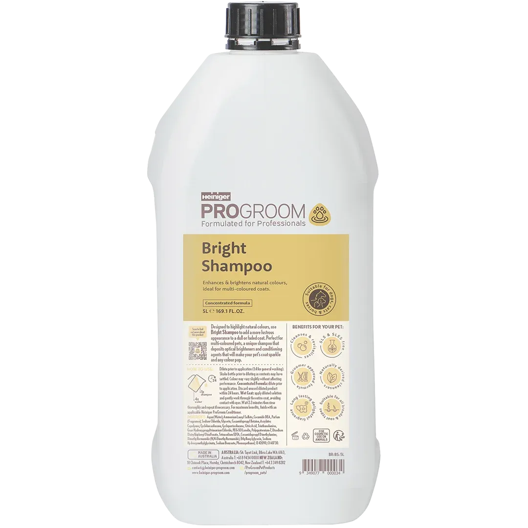 Bright Shampoo 5 Litre by Heiniger ProGroom