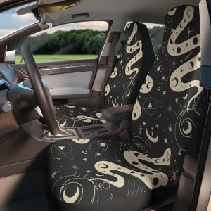 Car Seat Covers, Celestial Cute Car Accessories for Women, Snake Hippie Car Decor, Universal Car Chair Cover, Boho Sun Vehicle Seat Cover