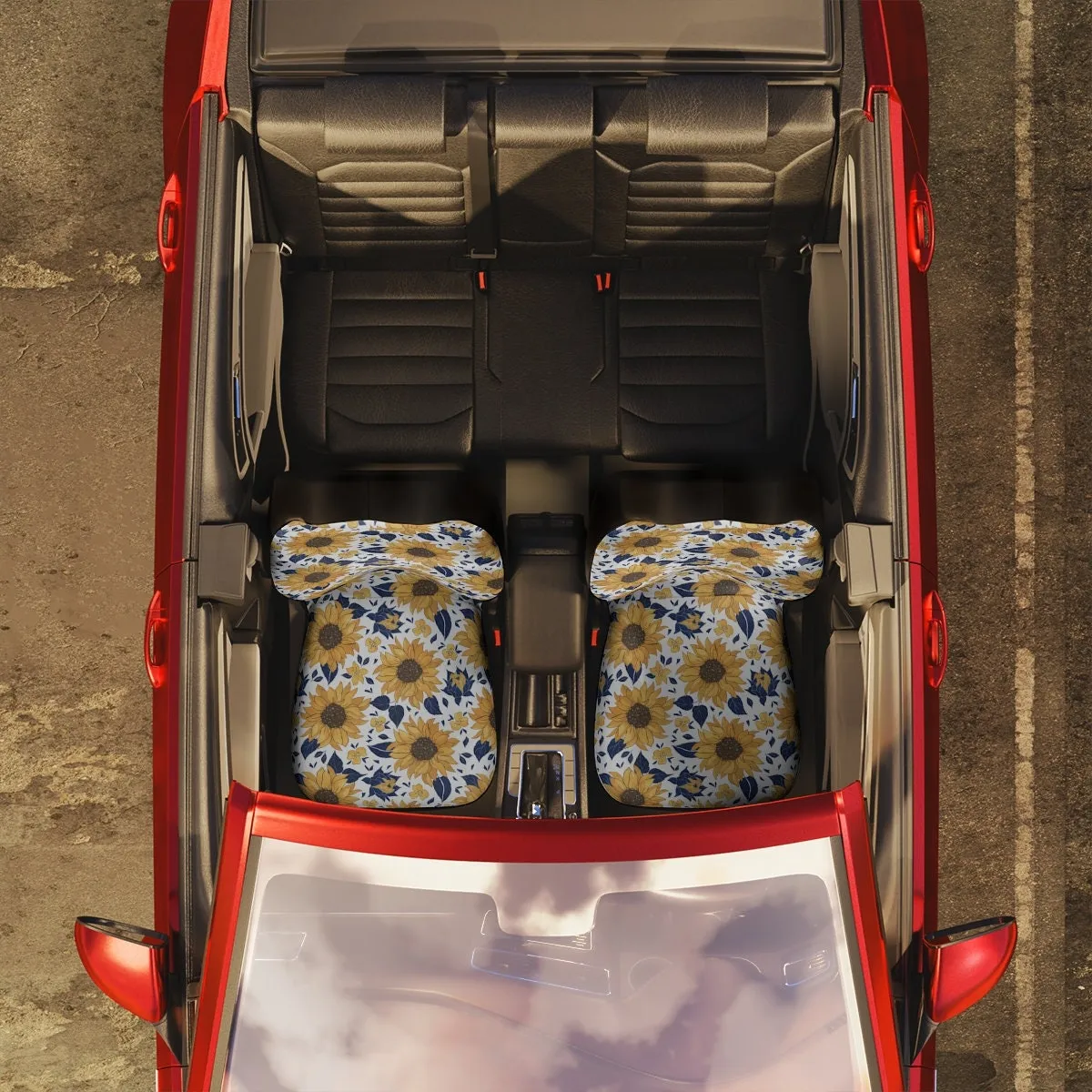 Car Seat Covers, Floral Cute Car Accessories for Women, Sunflower Hippie Car Decor, Universal Car Chair Cover, Boho Vehicle Seat Cover