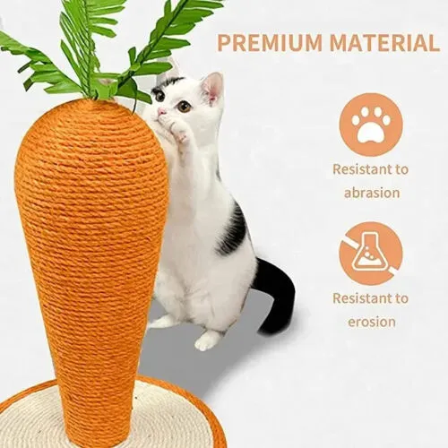 Cat Kitten Carrot Shaped Scratching Scratcher Tree Toy