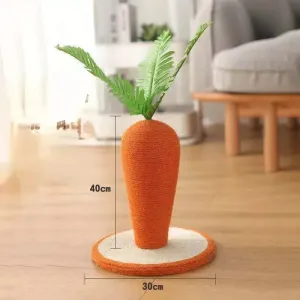 Cat Kitten Carrot Shaped Scratching Scratcher Tree Toy