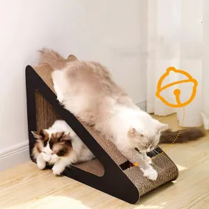 Cat Scratcher Scratching Board Corrugated Cardboard Scratch Bed Toy Pad Mat