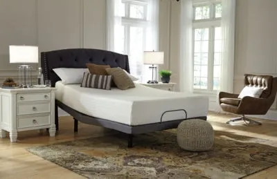 Chime 12 Inch Memory Foam Queen Mattress in a Box with Head-Foot Model Best Queen Adjustable Base