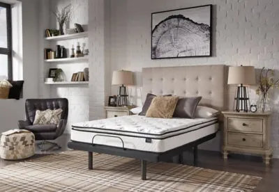 Chime 12 Inch Memory Foam Queen Mattress in a Box with Head-Foot Model Best Queen Adjustable Base