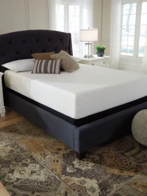 Chime 12 Inch Memory Foam Queen Mattress in a Box with Head-Foot Model Best Queen Adjustable Base