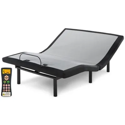 Chime 12 Inch Memory Foam Queen Mattress in a Box with Head-Foot Model Best Queen Adjustable Base