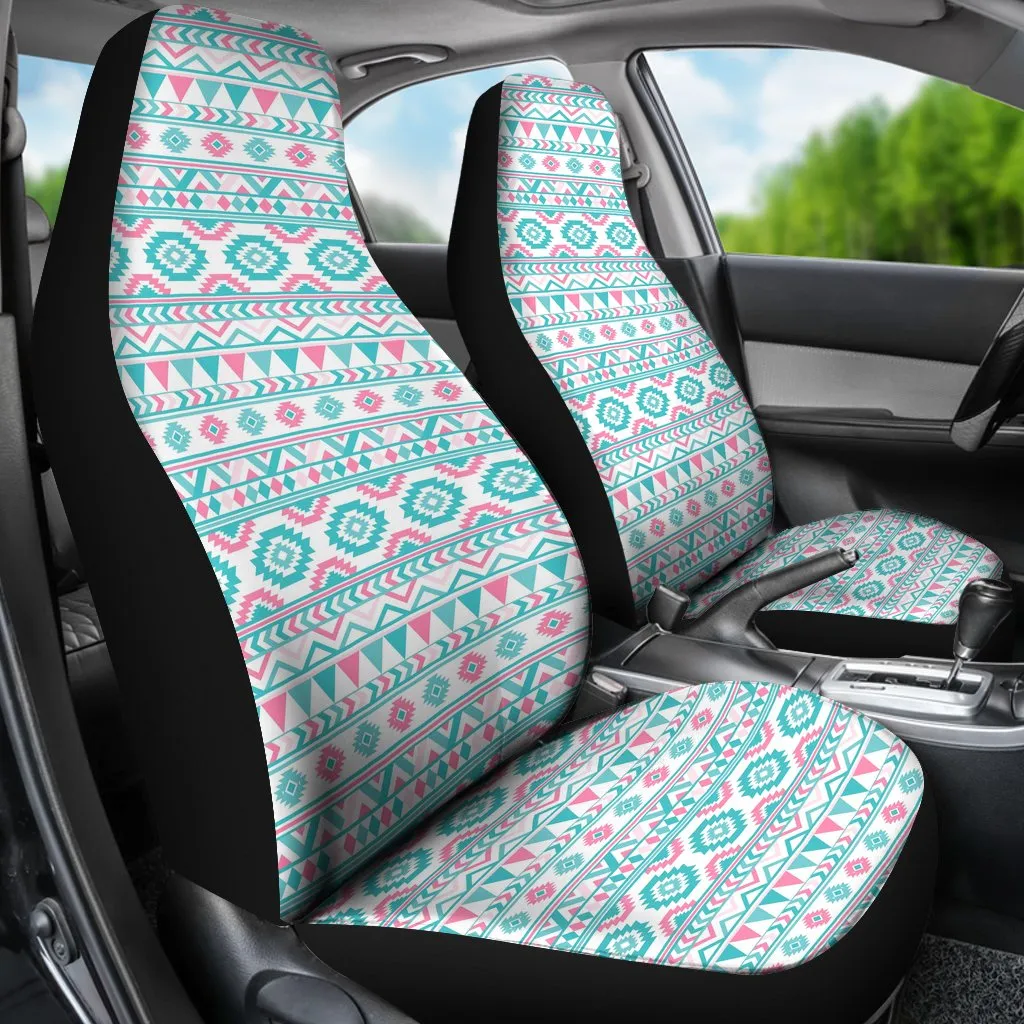 Custom Car Seat Covers - Aztec Pattern #113 | Pink Tribal Car Seat Covers, Boho Car Accessories, Front Seat Covers