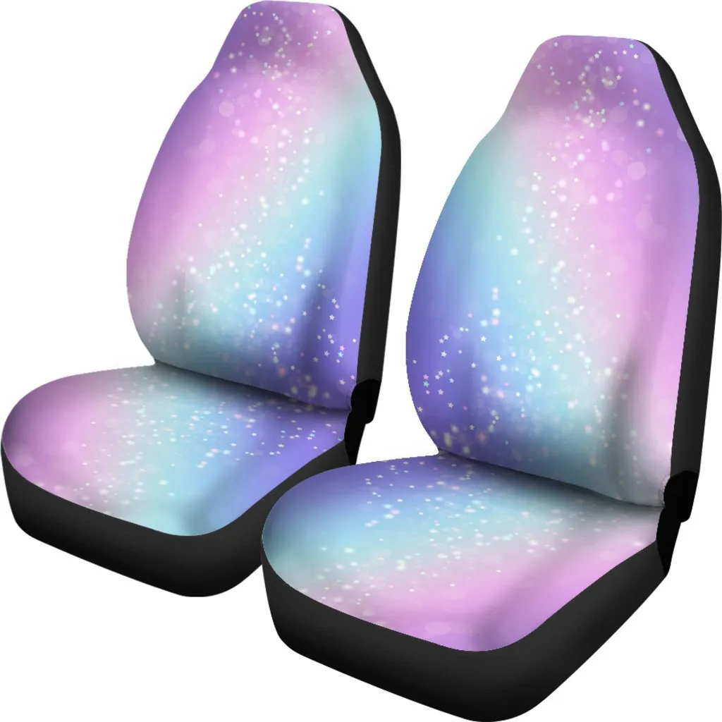 Custom Car Seat Covers - Bokeh Star Effect #101 | Purple Car Seat Covers Set, Lilac Car Seat Covers Set, Pink Car Seat Covers For Vehicle
