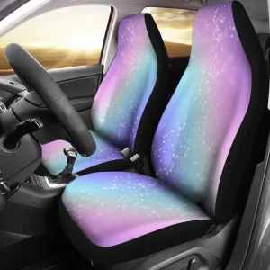 Custom Car Seat Covers - Bokeh Star Effect #101 | Purple Car Seat Covers Set, Lilac Car Seat Covers Set, Pink Car Seat Covers For Vehicle