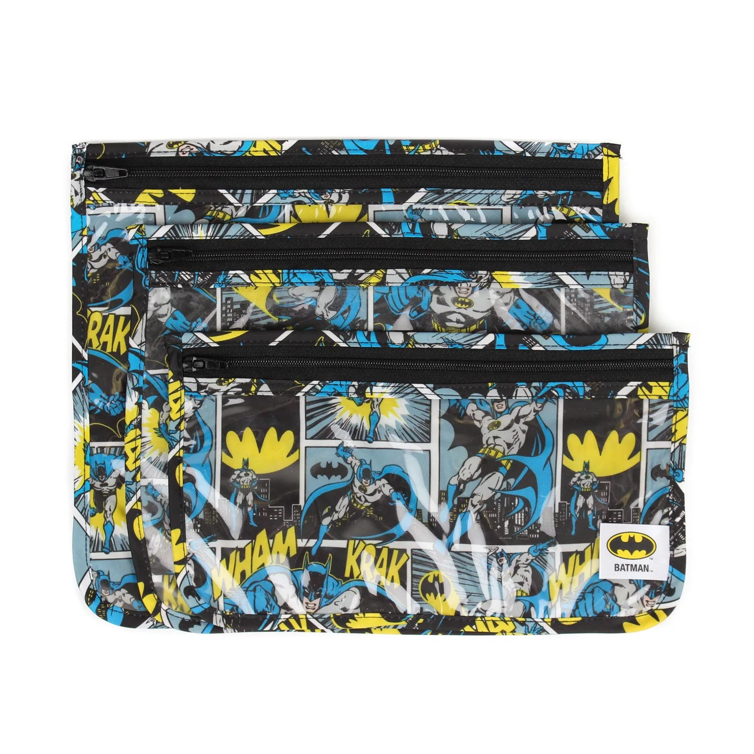 DC Comics Clear Travel Bag 3 Pack