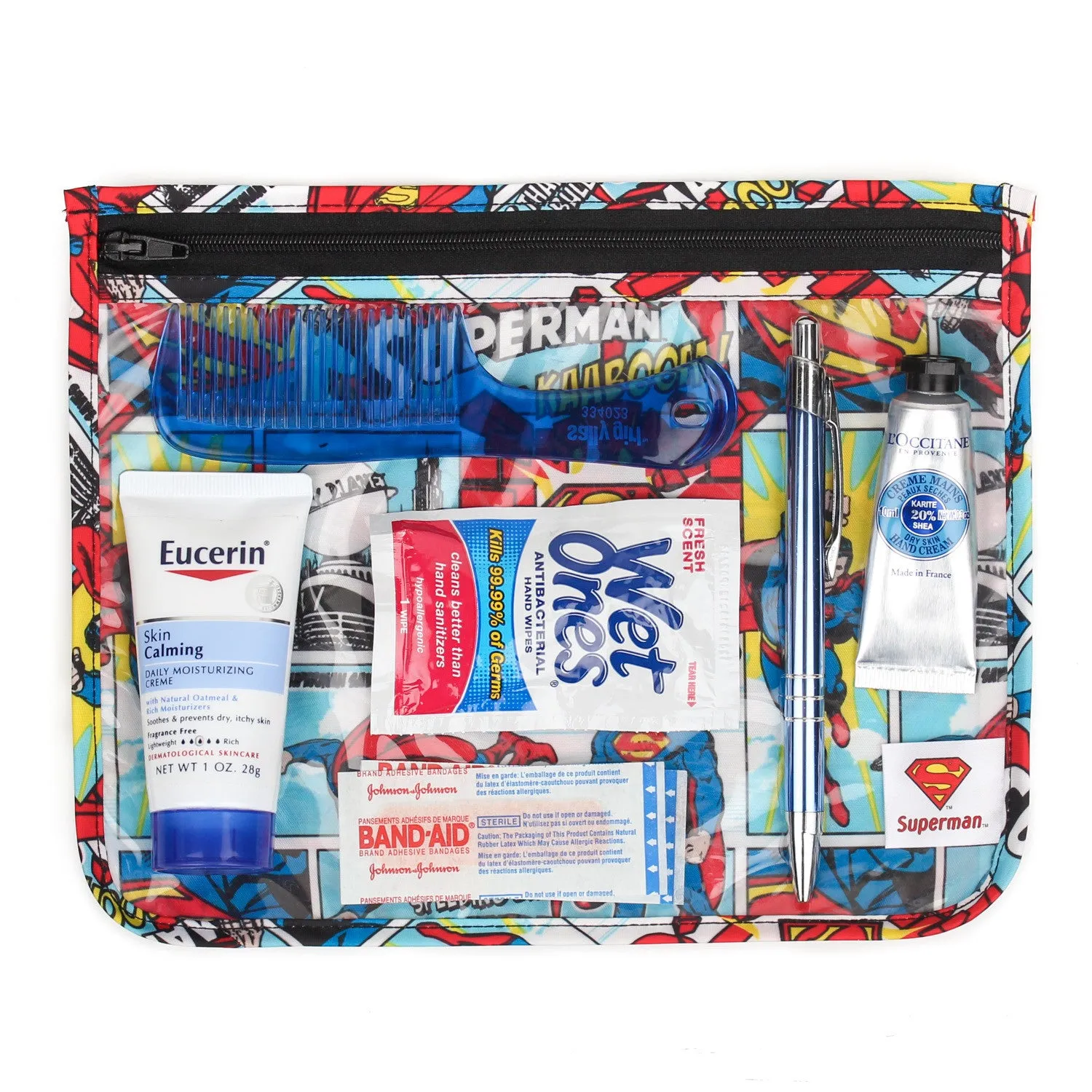 DC Comics Clear Travel Bag 3 Pack