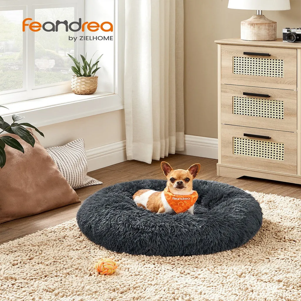 Dog Bed with Removable Washable Cusion Dark Gray