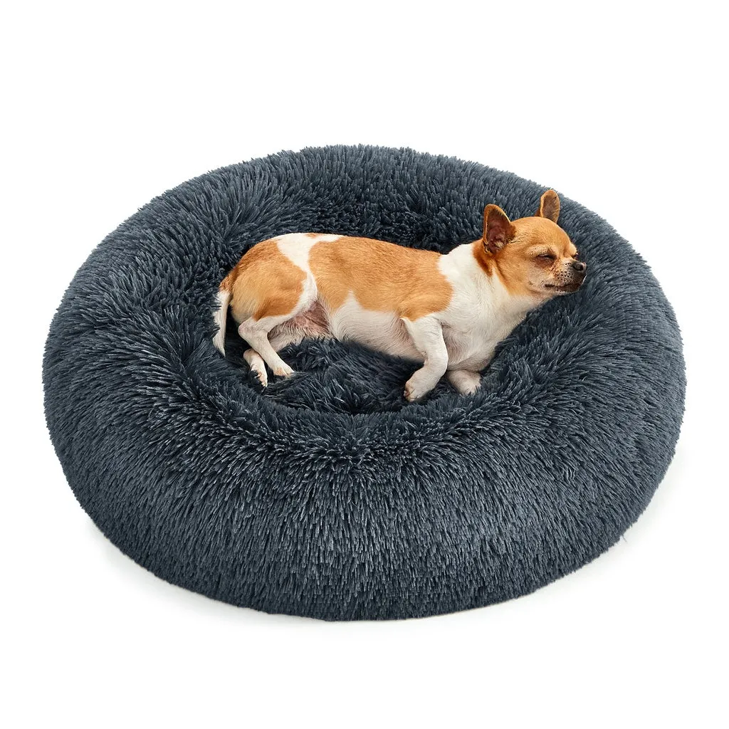 Dog Bed with Removable Washable Cusion Dark Gray