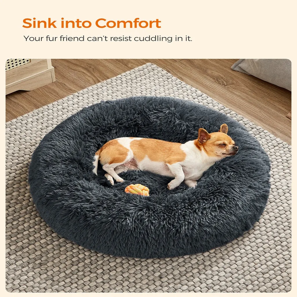 Dog Bed with Removable Washable Cusion Dark Gray
