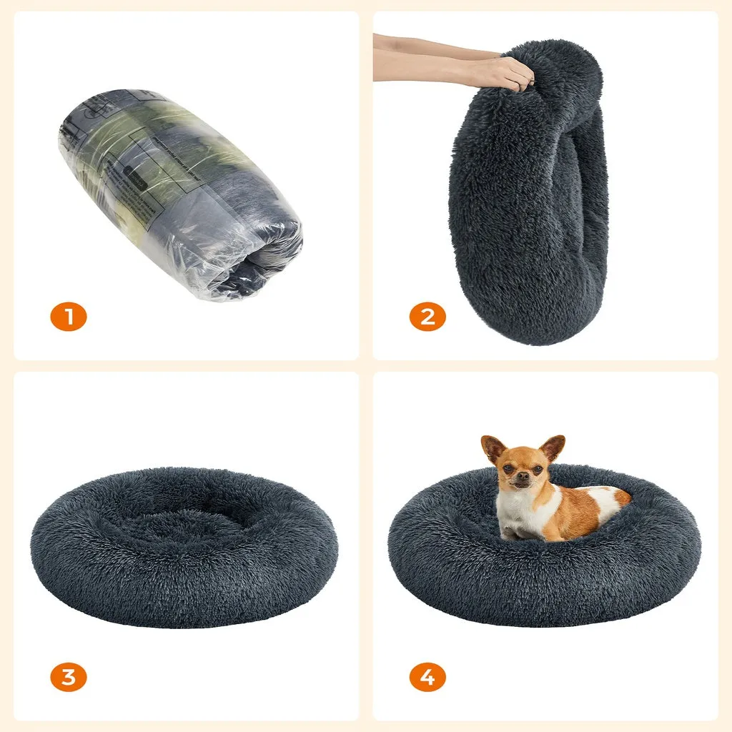 Dog Bed with Removable Washable Cusion Dark Gray
