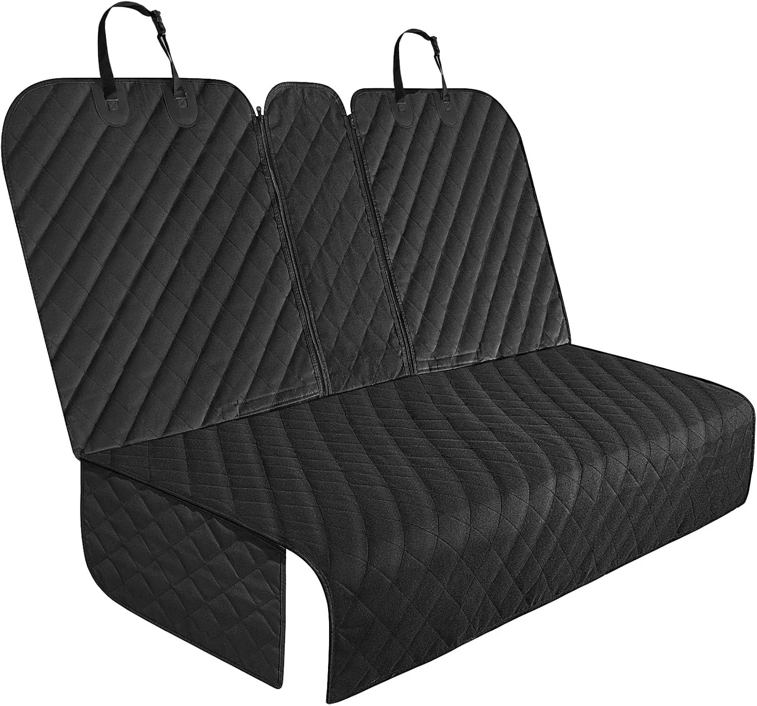 Dog Car Seat Cover for Back Seat, Car Seat Cover 60/40 Split Bench for Cars, SUVs - Standard - 53" W