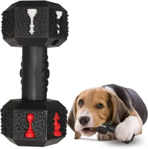 Dog Chew Toys for Aggressive Chewers Indestructible Dog Toys Tough Natural Rubber Dumbbell Toy for Small Medium Large Dogs XLarge Black