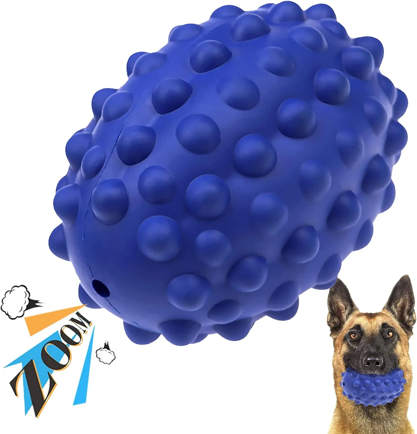 Dog Toys for Aggressive Chewers Large Breed - Ackerman Dog Squeaky Toys Indestructible Dog Toys, Non-Toxic Rubber Made Tough Durable Dog Chew Toys, Puppy Chew Toys for Teething Fits Medium Large Dogs