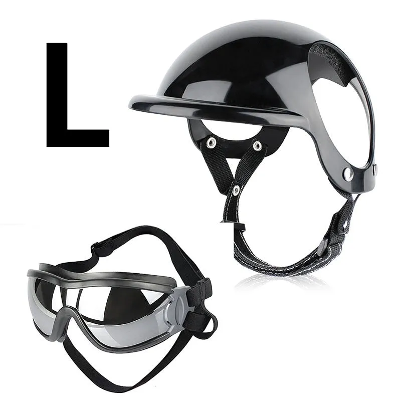 Dog Windproof Sunglasses & Helmet Set