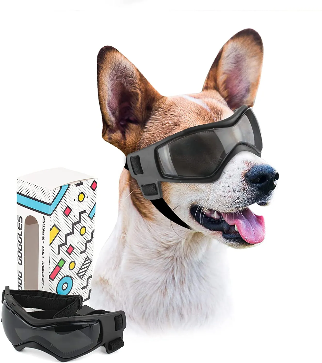 Dog Windproof Sunglasses & Helmet Set