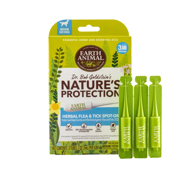 Earth Animal Nature’s Protection™ Flea & Tick Herbal Spot-On For Dogs