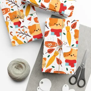 Fall Cat Gift Wrap