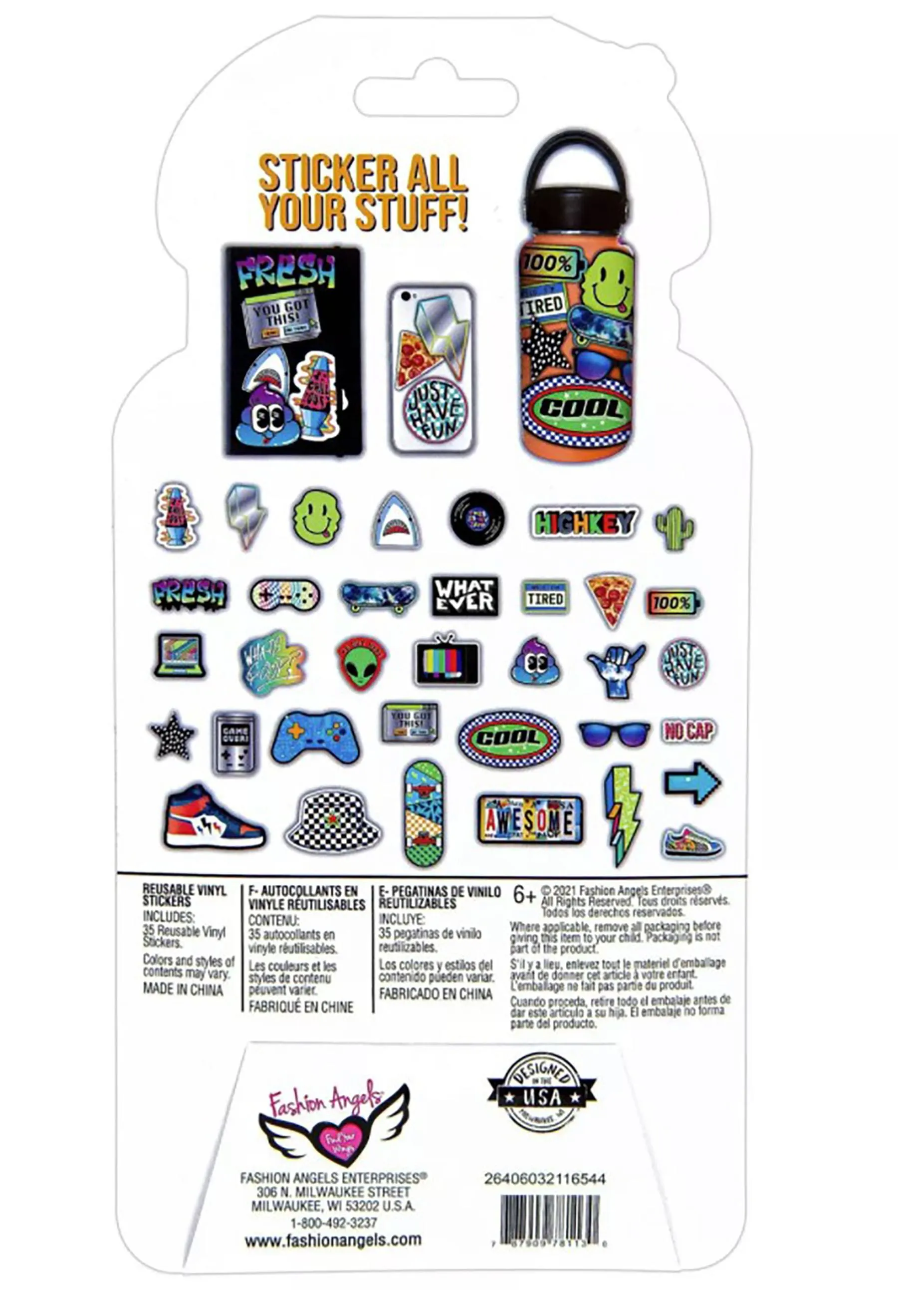 Fashion Angels Reusable Vinyl Sticker Pack | Gamer