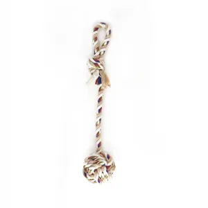FOFOS Flossy Rope Toy with ball Dog Toy