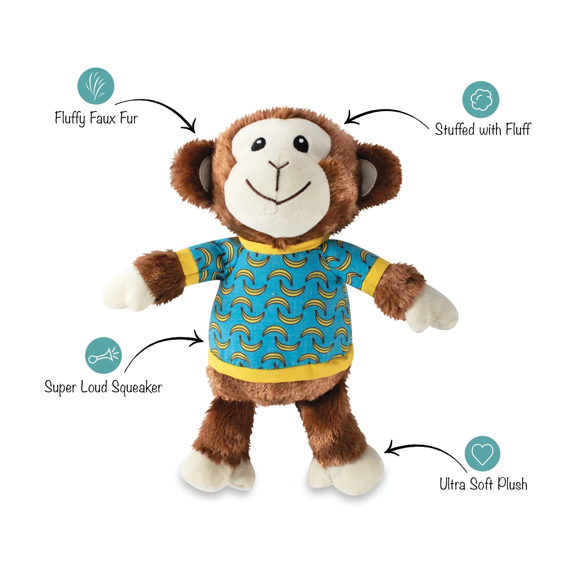 Fringe Dog Toy Bananas the Monkey